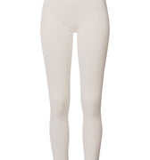 Woolen Lace Lace Trim Wool And Silk Leggings | Misty White 70833-2123